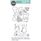 SIZZIX vágósablon, bélyegzővel 666226 - Twilight Animals - Framelits Die (1 csomag)