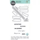 SIZZIX vágósablon, bélyegzővel 666225 - Signs for Success - Framelits Die (1 csomag)