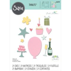   SIZZIX vágósablon, bélyegzővel 666220 - Fabulous Everyday Shapes - Thinlits Die Set  (1 csomag)