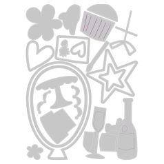   SIZZIX vágósablon, bélyegzővel 666220 - Fabulous Everyday Shapes - Thinlits Die Set  (1 csomag)