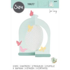   SIZZIX vágósablon, bélyegzővel 666124 - Card Bell Jar - Thinlits Die Set  (1 csomag)