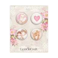   LemonCraft Díszítőelem 2,5 cm - Mums' Love - Buttons (1 csomag)