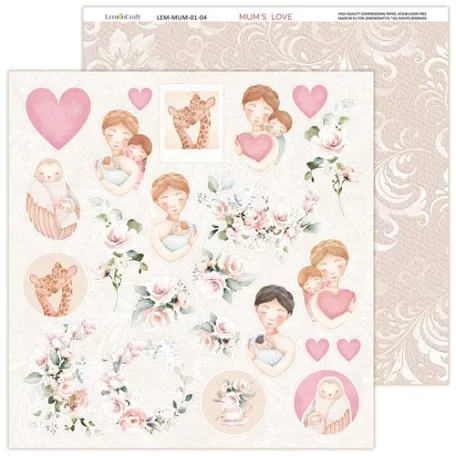LemonCraft Papírkészlet 8" (20 cm) - Mums' Love - Scrapbooking Paper Pad (1 csomag)
