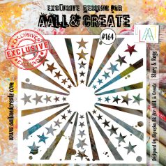 AALL & Create Stencil 6" (15 cm) - Stars & Rays (1db)