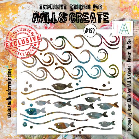AALL & Create Stencil 6" (15 cm) - Under the Sea (1db)