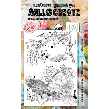 AALL & Create Szilikonbélyegző A6 - Feather Besties (1db)