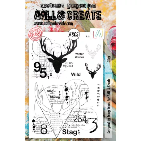 AALL & Create Szilikonbélyegző A5 - Stag (1db)