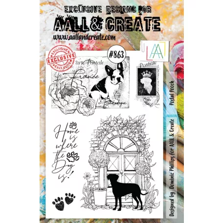 AALL & Create Szilikonbélyegző A5 - Postal Pooch (1db)