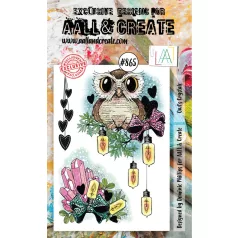   AALL & Create Szilikonbélyegző A6 - Owl's Crystals (1db)