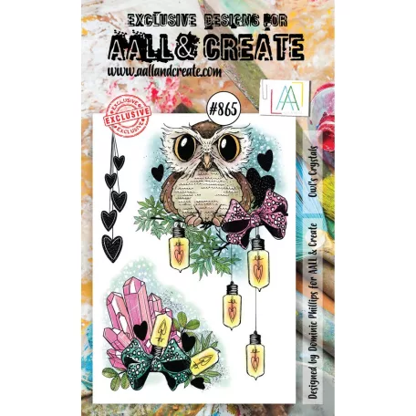 AALL & Create Szilikonbélyegző A6 - Owl's Crystals (1db)