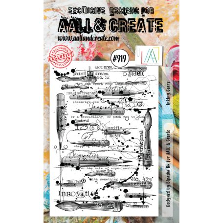 AALL & Create Szilikonbélyegző A6 - Inking Gears (1db)