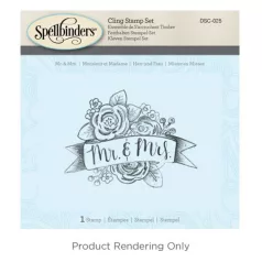 Spellbinders Gumibélyegző - Mr. & Mrs. (1 db)