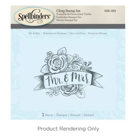 Spellbinders Gumibélyegző - Mr. & Mrs. (1 db)