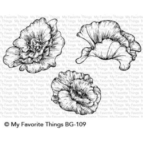 My Favorite Things Gumibélyegző - Poppy Blooms (1 db)