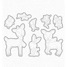 My Favorite Things Vágósablon, bélyegzővel - Sashing Deer (1 csomag)