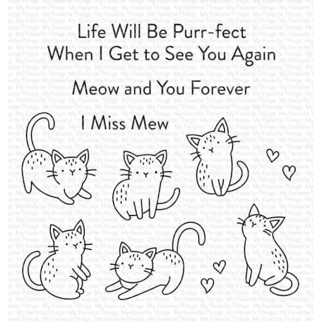 My Favorite Things Vágósablon, bélyegzővel - Mini Meows (1 csomag)