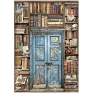   Stamperia Rizspapír készlet A4 - Vintage Library - Rice Paper Selection (6 ív)