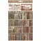 Stamperia Rizspapír készlet A6 - Vintage Library - Rice Paper Backgrounds (8 ív)