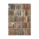 Stamperia Rizspapír készlet A6 - Vintage Library - Rice Paper Backgrounds (8 ív)
