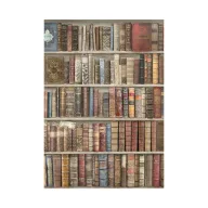   Stamperia Rizspapír készlet A6 - Vintage Library - Rice Paper Backgrounds (8 ív)