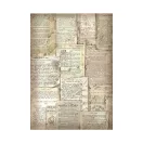 Stamperia Rizspapír készlet A6 - Vintage Library - Rice Paper Backgrounds (8 ív)
