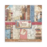   Stamperia Scrapbook papírkészlet 12" (30 cm) - Vintage Library - Paper Pack (10 ív)