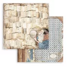Stamperia Papírkészlet 8" (20 cm) - Vintage Library - Paper Pack (10 ív)