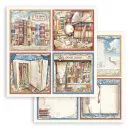 Stamperia Papírkészlet 8" (20 cm) - Vintage Library - Paper Pack (10 ív)