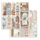 Stamperia Papírkészlet 8" (20 cm) - Vintage Library - Paper Pack (10 ív)