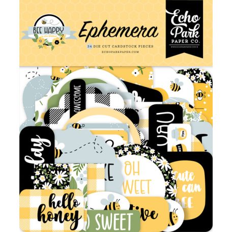 Echo Park Kivágatok  -  Ephemera - Bee Happy (1 csomag)