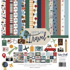  Echo Park Papírkészlet 12" (30 cm) -  Collection Kit - Let's Go Travel (1 csomag)