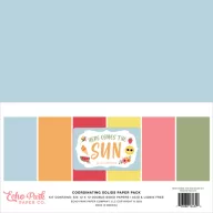   Echo Park Papírkészlet 12" (30 cm) - Coordinating Solids Paper Pack - Here Comes The Sun (6 lap)