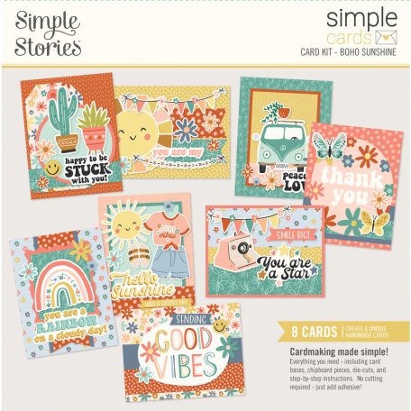 Simple Stories Kivágatok  - Simple Cards Kit - Boho Sunshine (1 csomag)