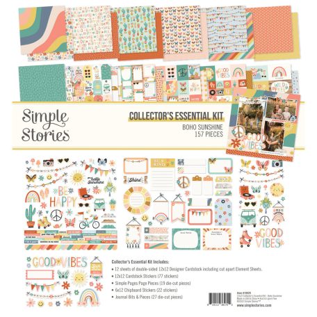Simple Stories Scrapbook papírkészlet 12" (30 cm) - Collector's Essential Kit - Boho Sunshine (1 csomag)