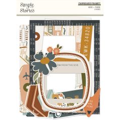   Simple Stories Chipboard  - Chipboard Frames - Here + There (1 csomag)