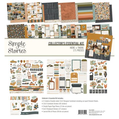 Simple Stories Scrapbook papírkészlet 12" (30 cm) - Collector's Essential Kit - Here + There (1 csomag)