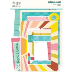   Simple Stories Chipboard  - Chipboard Frames - Retro Summer (1 csomag)