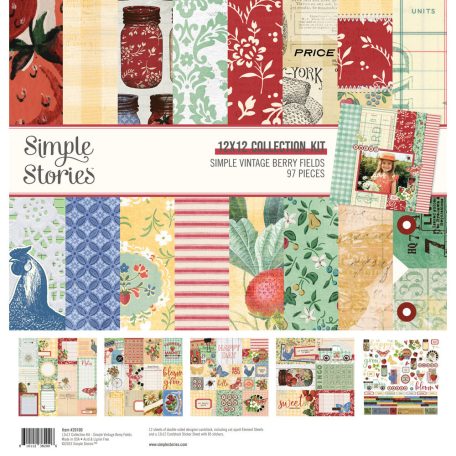 Simple Stories Scrapbook papírkészlet 12" (30 cm) - Collection Kit - Simple Vintage Berry Fields (1 csomag)
