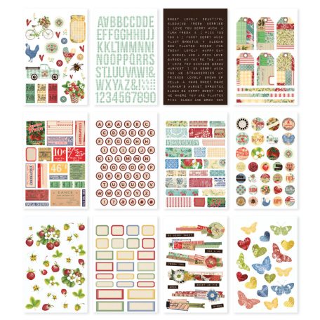 Simple Stories Matrica  - Sticker Book - Simple Vintage Berry Fields (12 ív)