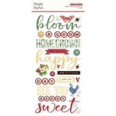   Simple Stories Matrica  - Foam Stickers - Simple Vintage Berry Fields (2 ív)