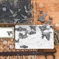   Finnabair szilikon öntőforma - Flocking Birds - Décor Mould (1 db)