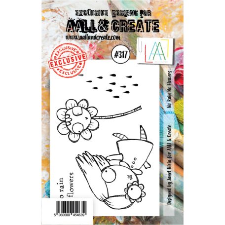 AALL & Create Szilikonbélyegző A7 - No Rain No Flowers - Stamp Set (1 db)
