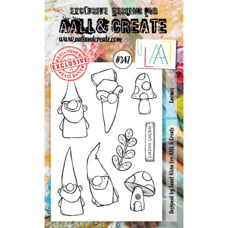 AALL & Create Szilikonbélyegző A6 - Gnomes - Stamp Set (1 db)