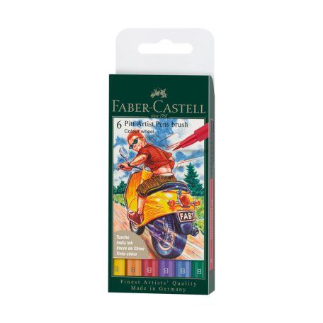 Faber-Castell Pitt ecsetfilc készlet - Colour - Pitt Artist Pen Brush (6 db)