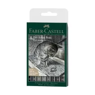  Faber-Castell Pitt filctoll készlet - Black and grey - Pitt Artist Pen (8 db)