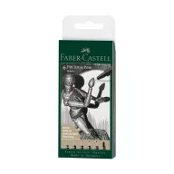   Faber-Castell Pitt tűfilc készlet - black - Pitt Artist Pen (6 db)