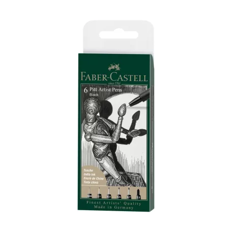 Faber-Castell Pitt tűfilc készlet - black - Pitt Artist Pen (6 db)
