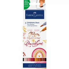   Faber-Castell Goldfaber Aqua kétvégű ecsetfilc - BoHo - Dual Marker (6 db)