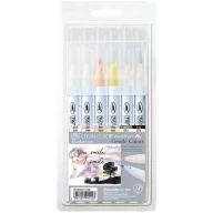   Kuretake / ZIG Színes ecsetfilc készlet - Set Real Brush - Clean colors Sets (12 db)
