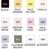   Kuretake / ZIG Színes ecsetfilc készlet - Set Real Brush - Clean colors Sets (12 db)